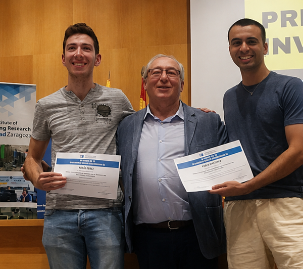 Premio a la mejor presentación póster en las XV Jornadas de Jóvenes Investigadores del I3A para Sergio Jiménez Lacruz